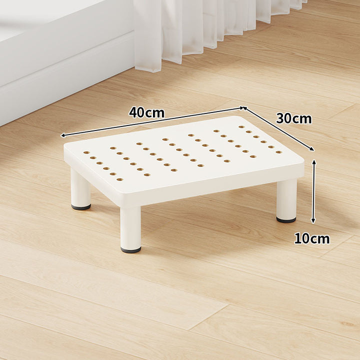 Low-Profile Ventilated Plastic Riser Platform with Anti-Slip Feet