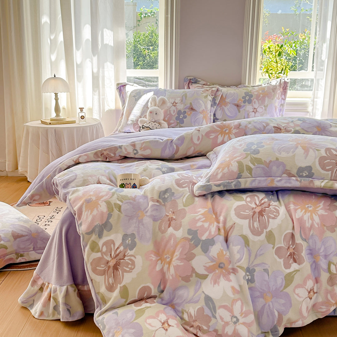 Floral Print Comforter Set