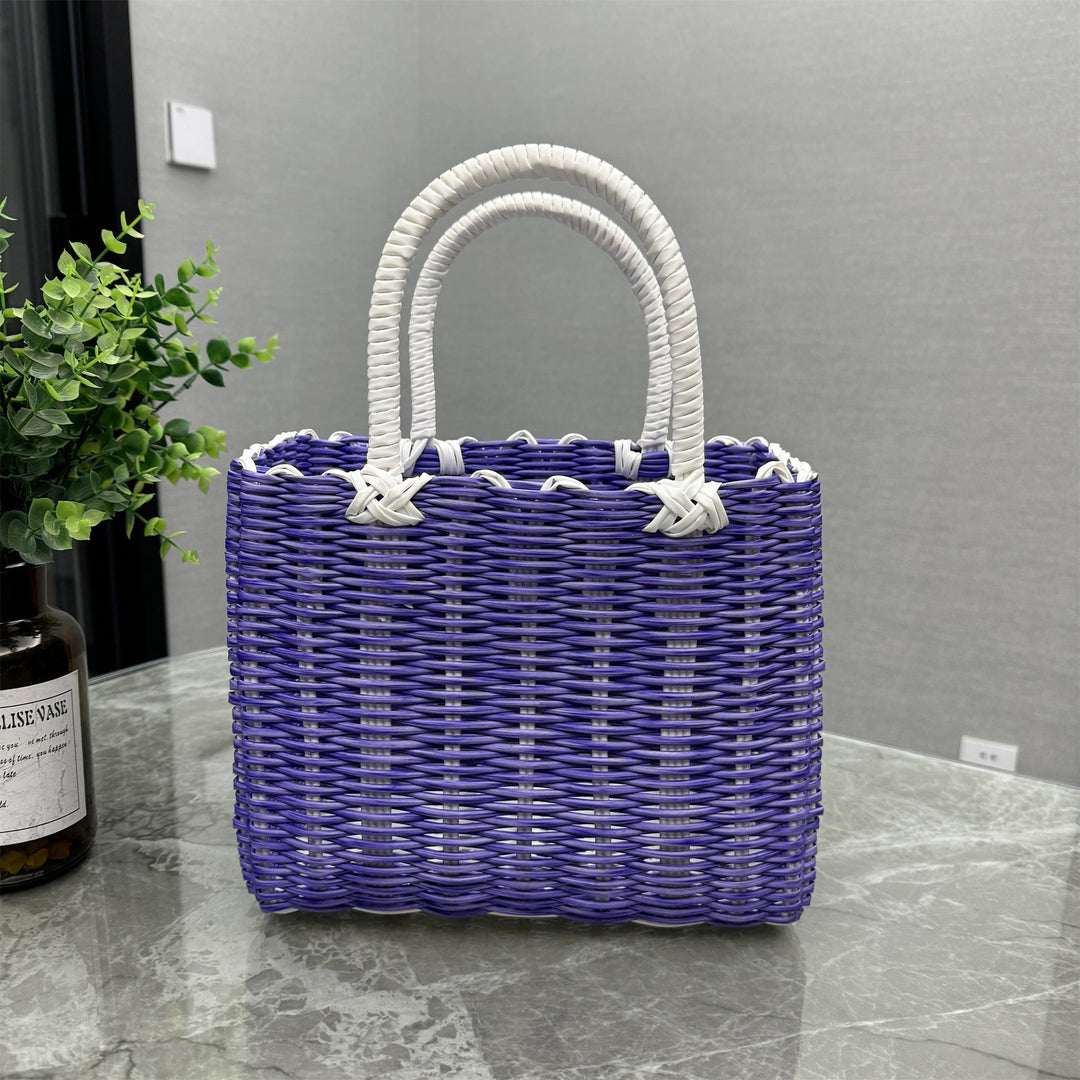 Handwoven basket bag