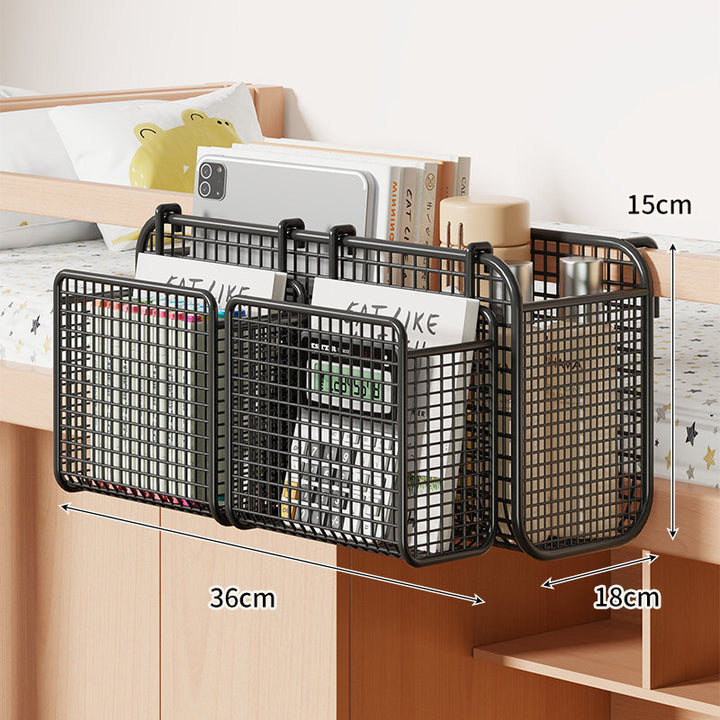 Overbed Mesh Three-Compartment Hanging Storage Caddy
