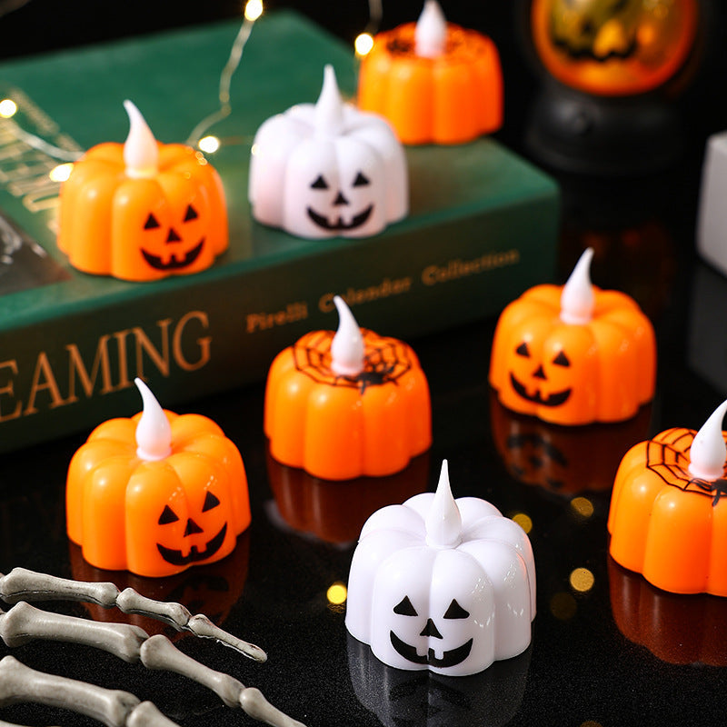 Creative tealight decoration in pumpkin design