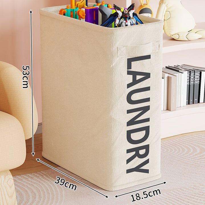 Tall Slim Rolling Fabric Laundry Hamper with Locking Casters