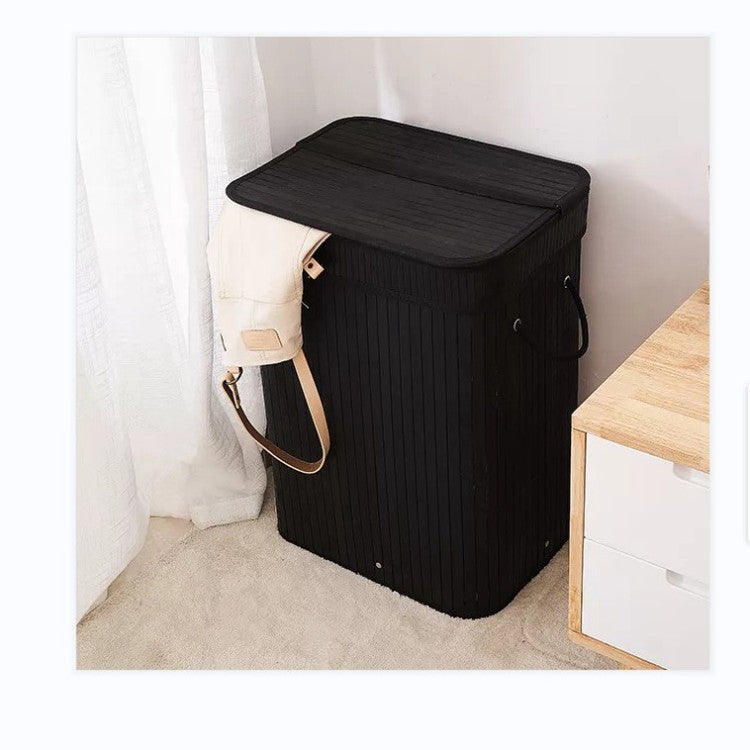 Elegant Laundry Basket Made of Natural Bamboo
