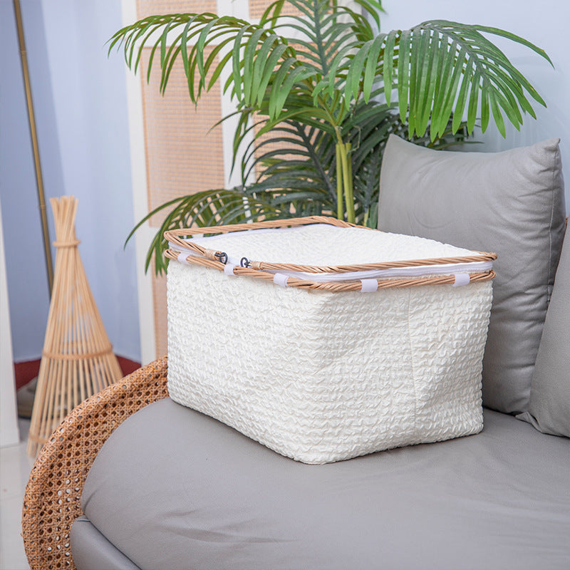 Textured Woven Storage Bin