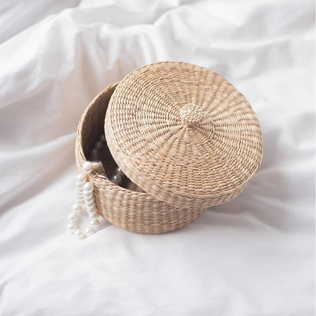 Decorative Natural Fiber Storage Box