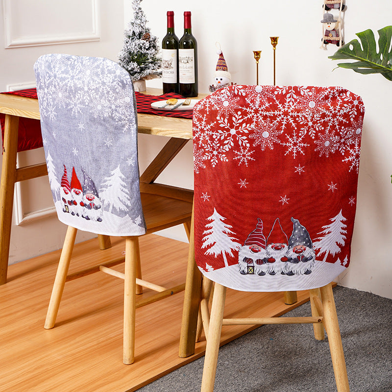 Festive chair covers with Christmas motifs