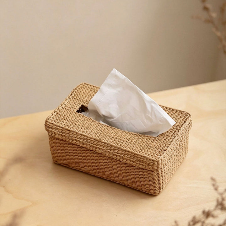 Decorative Woven Tissue Box Cover