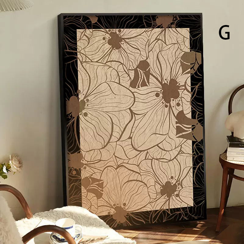 Floral Textured Framed Wall Art