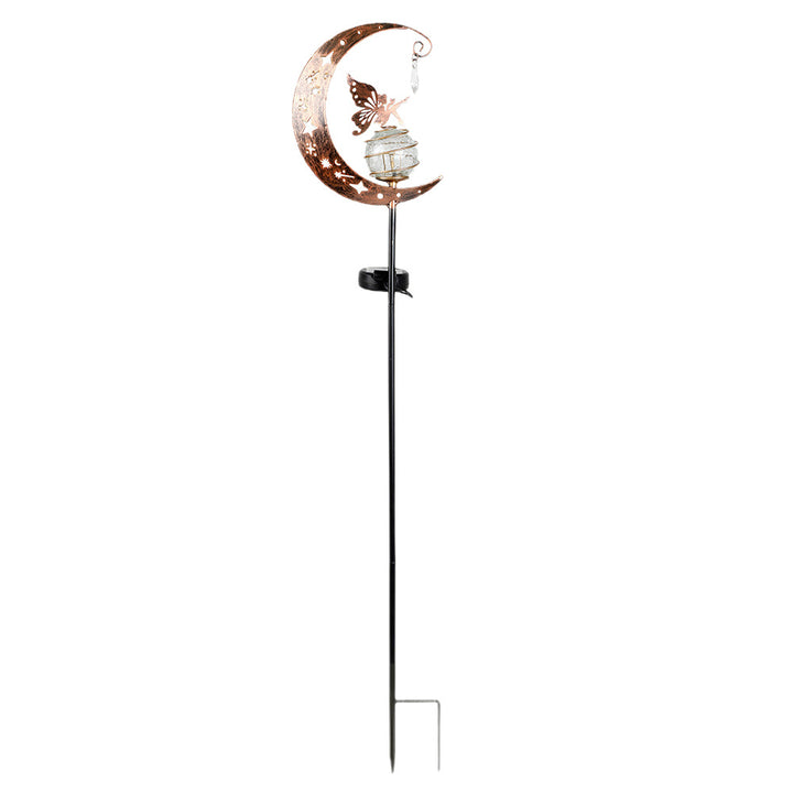 Solar-powered Half-moon Garden Stake Light