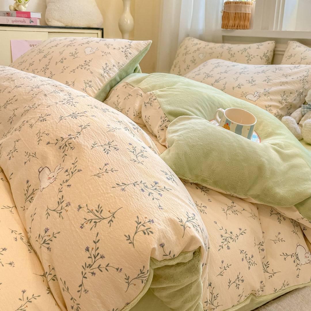 Playful Cartoon Print Duvet Cover Set