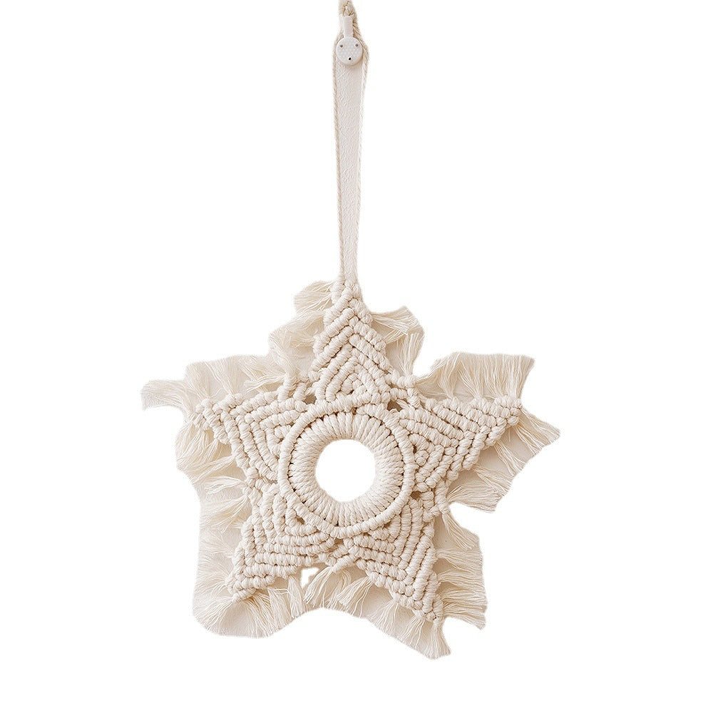Macrame Star-Shaped Wall Hanging Decor
