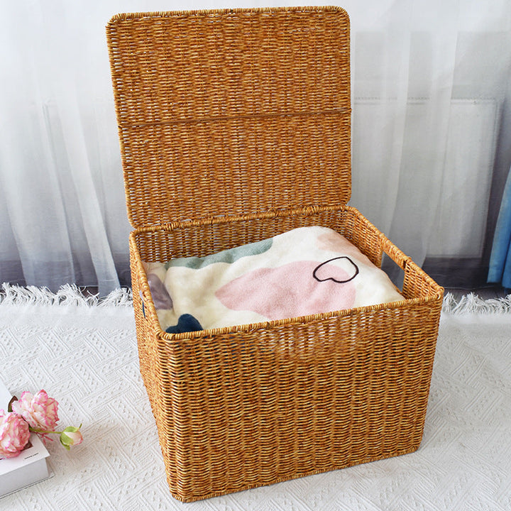 Woven Storage Cube with Lid