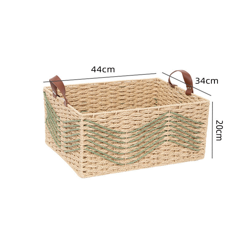 Handmade storage basket made of natural fibers