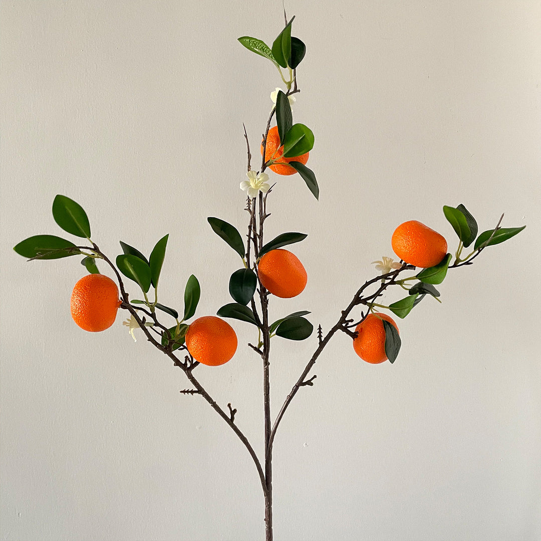 Faux Lemon Branch Decorative Accent