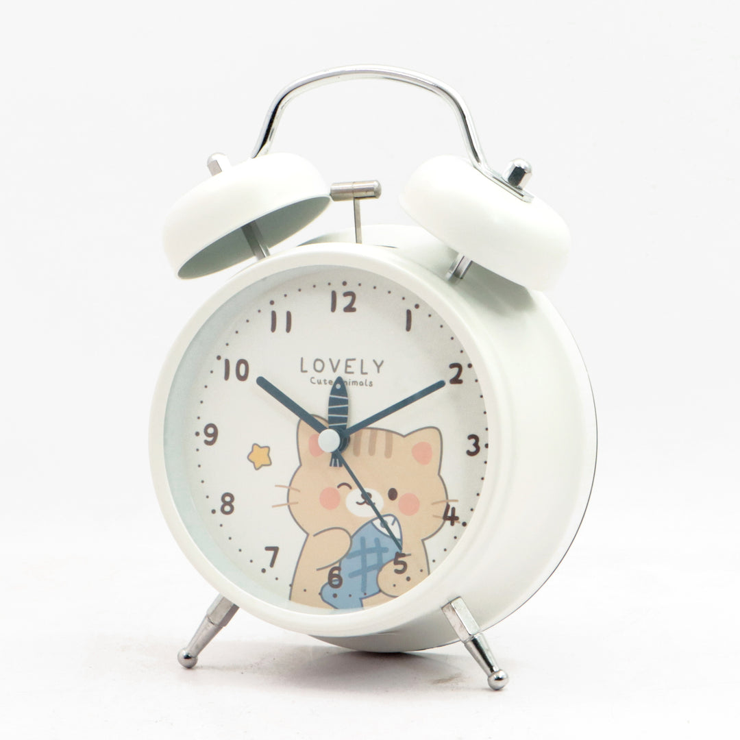 Child-friendly alarm clock with cute animal design