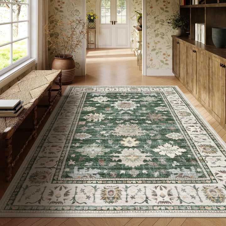 Geometric Floral Area Rug