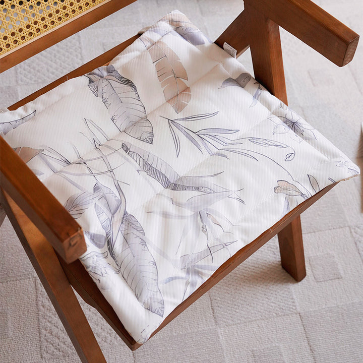 Floral Print Quilted Chair Cushion