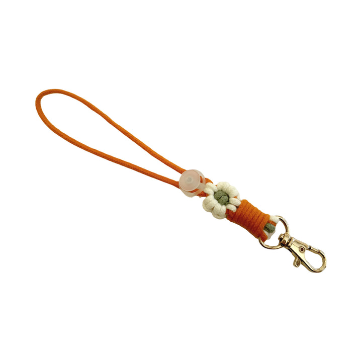 Floral Macrame Keychain Holder