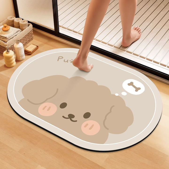 Artistic Floral Bath Mat