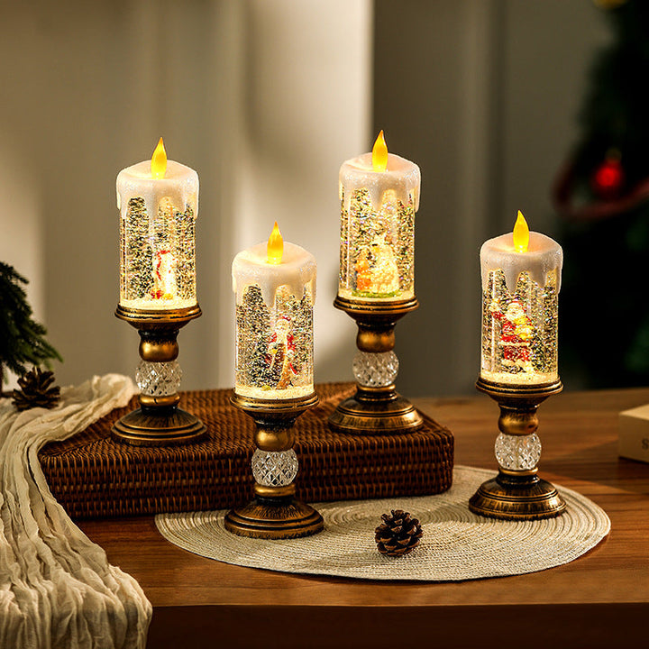 Christmas decoration lantern with snow globe