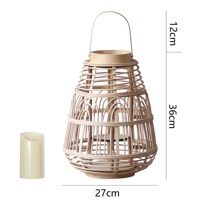 Rustic Rattan Lantern