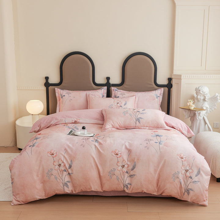 Nature-Inspired Botanical Print Duvet Cover Set