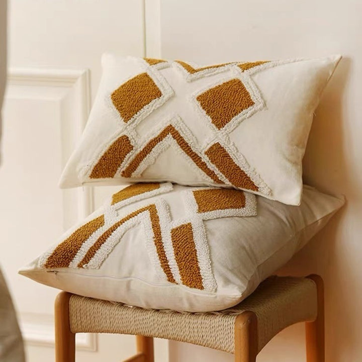 Geometric Textured Throw Pillow