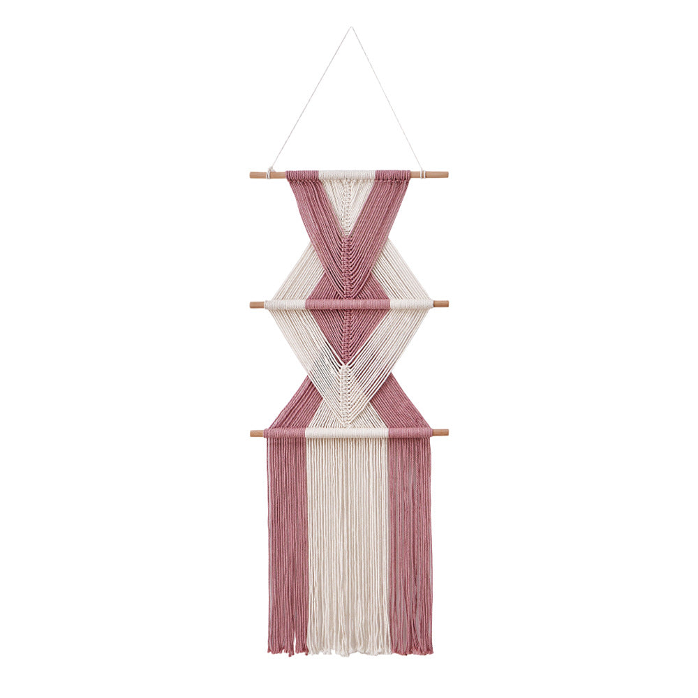 Macrame Wall Decor with Geometric Pattern