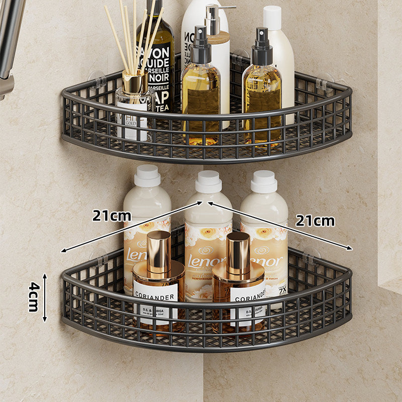 Corner Matte Black Rustproof Mesh Shower Caddy Basket