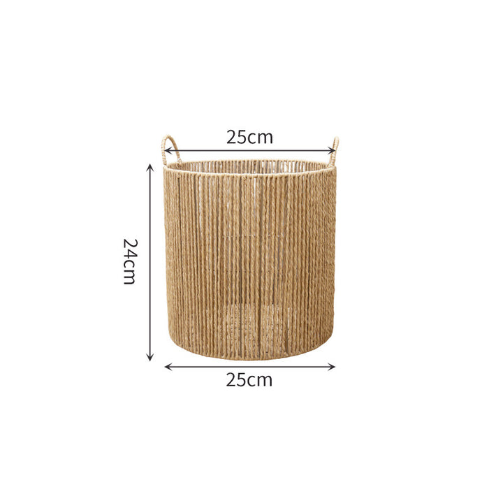Handcrafted storage basket made of natural fibers