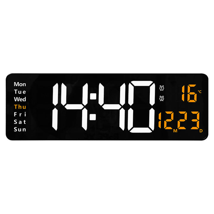 Digital wall clock with multifunctional LED display