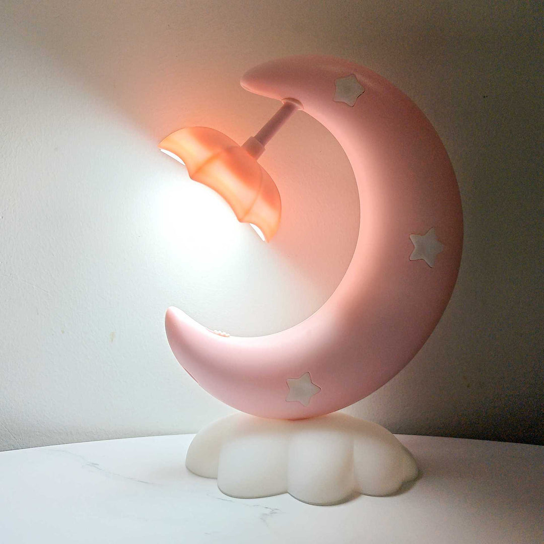 Decorative moon and cloud night light table lamp for children