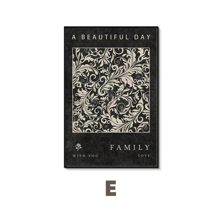 Floral Pattern Framed Wall Art
