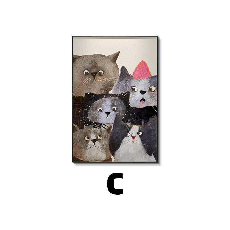 Cat-Themed Framed Wall Art