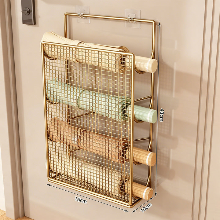 Wall-mounted roll paper organizer