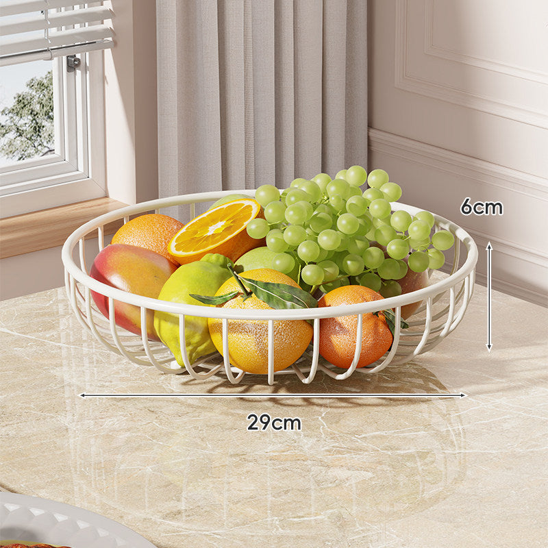 Tiered Curved-Frame Open-Wire Fruit Bowl Stand