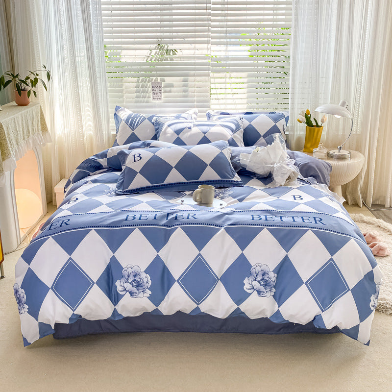 Playful Floral Cartoon Duvet Cover Set