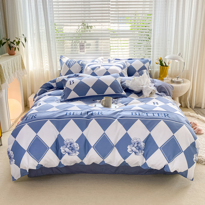 Playful Floral Cartoon Duvet Cover Set