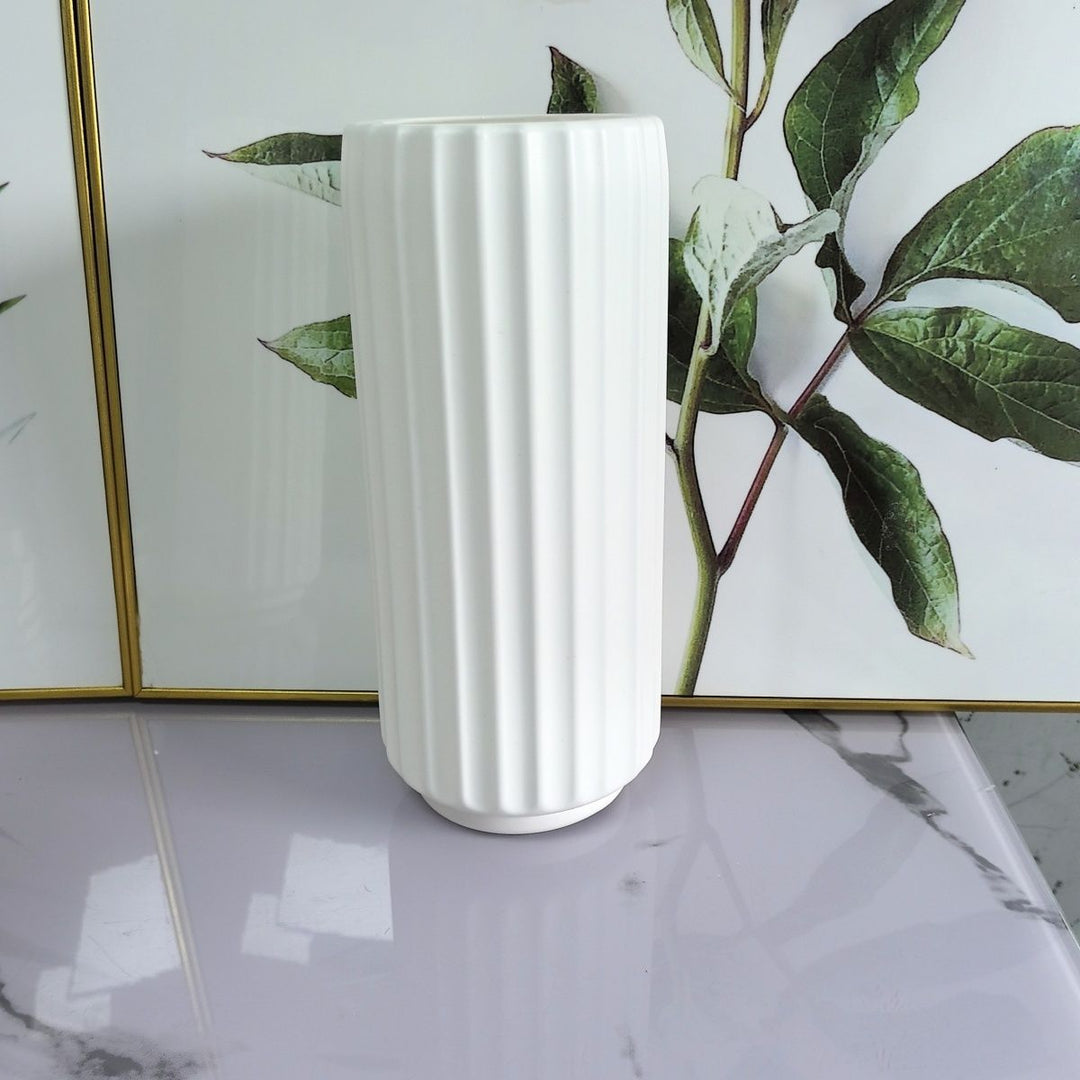 Decorative Vertical Ribbed Vase