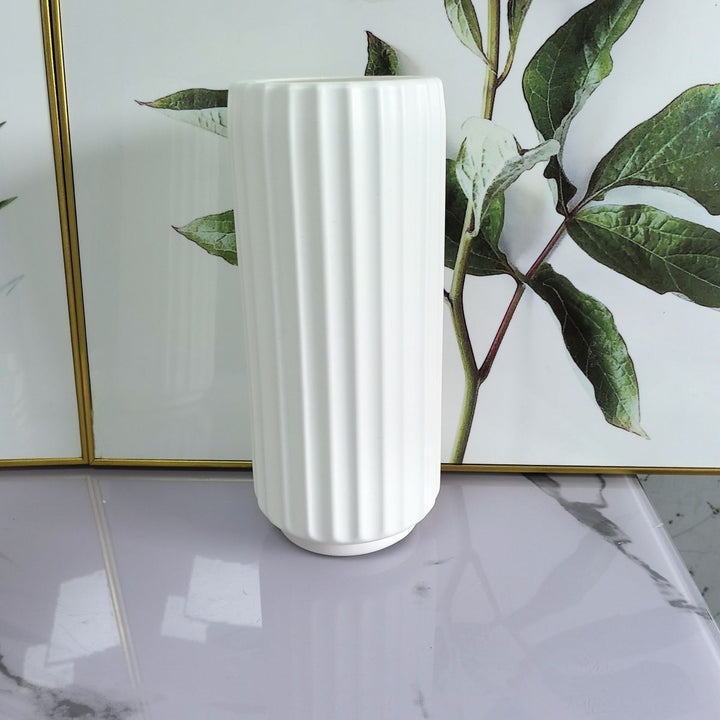 Decorative Vertical Ribbed Vase
