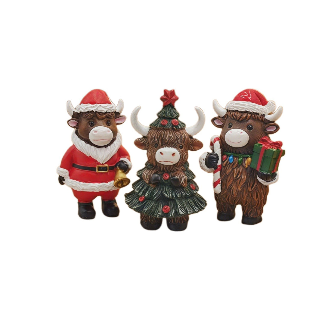 Christmas decoration figure in Highlands cattle design