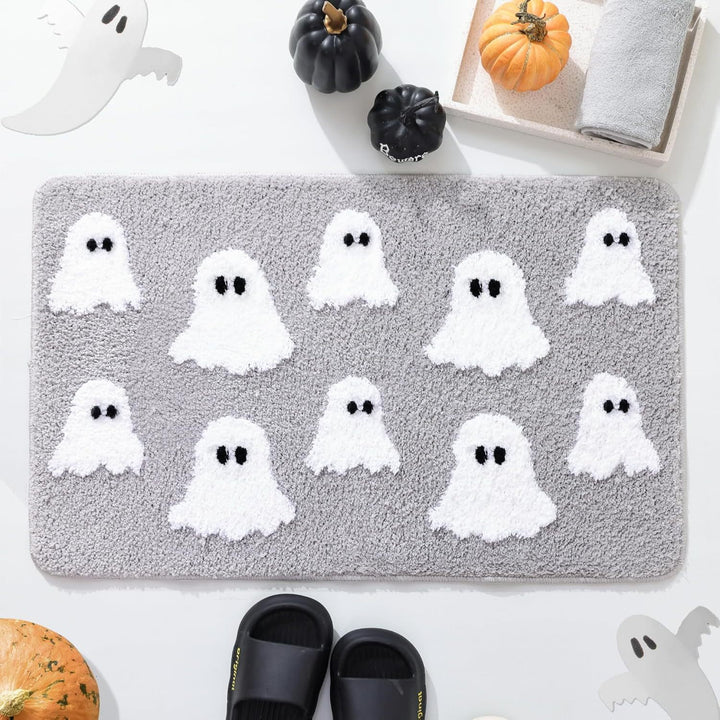 Halloween-Themed Ghost Bath Mat