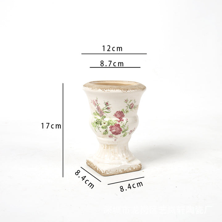 Floral Ceramic Planter