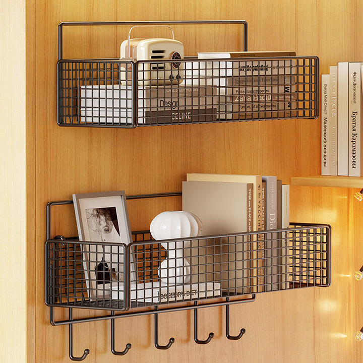 Wall-Mounted Metal Mesh Storage Basket