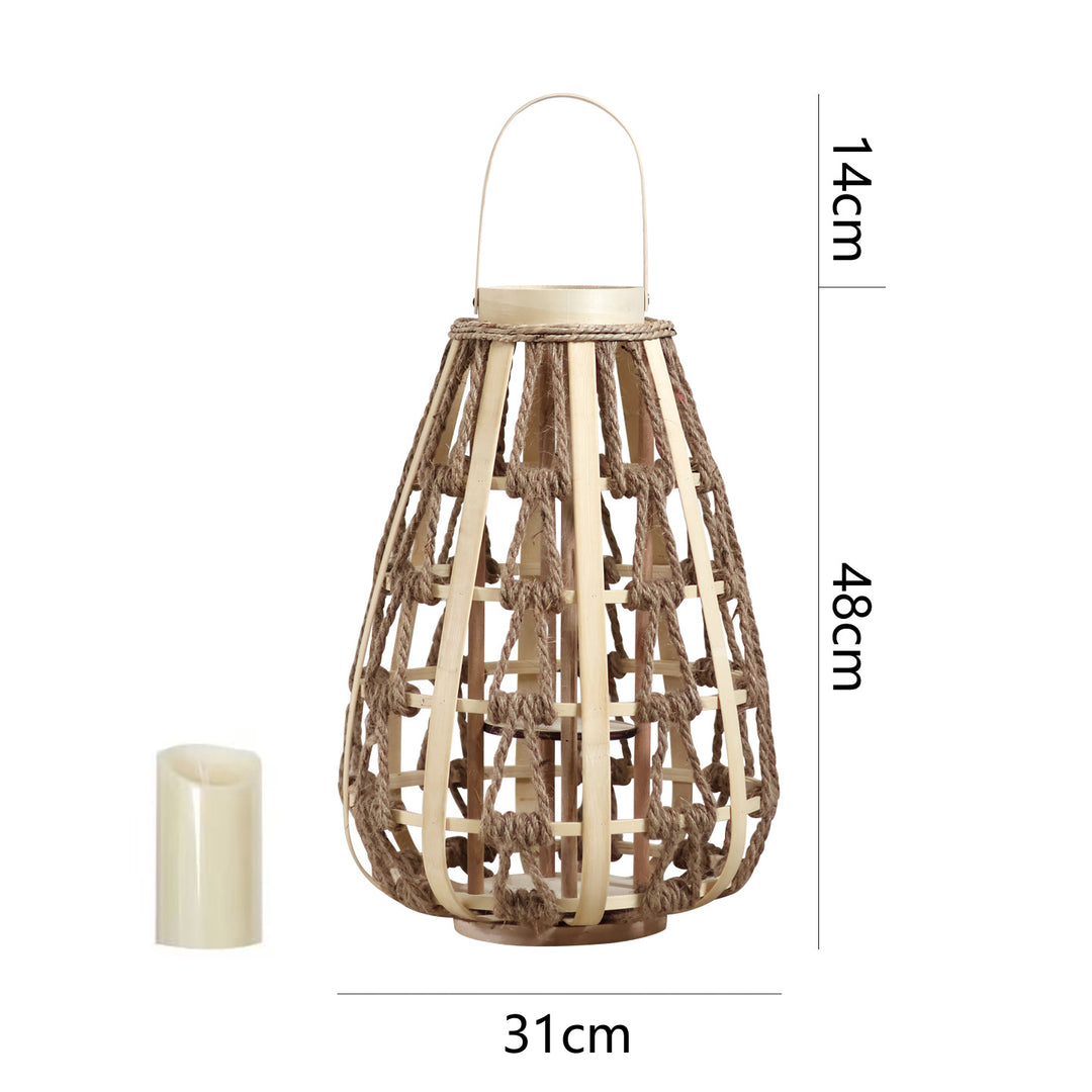 Decorative lantern made of rattan