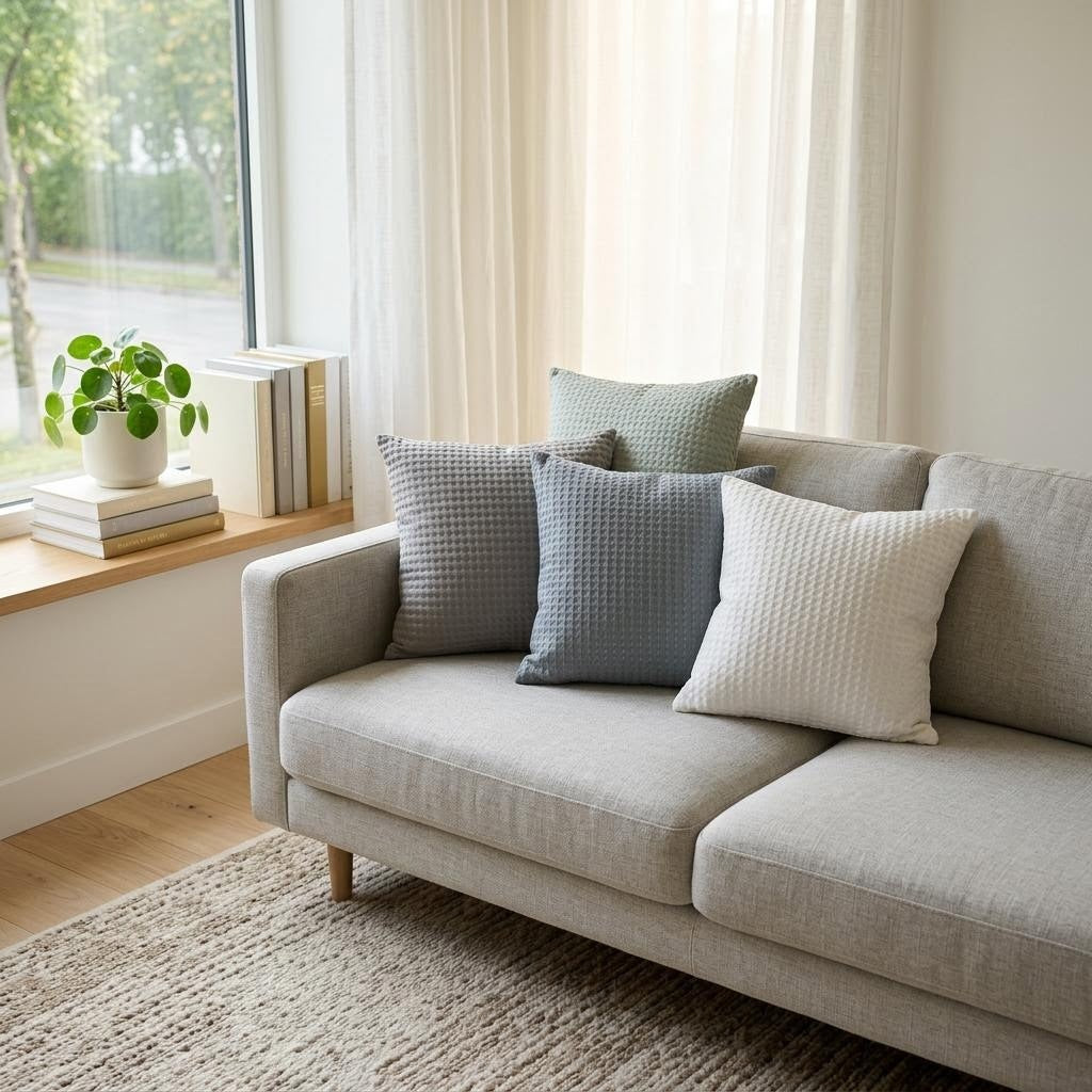 Textured Striped Throw Pillow