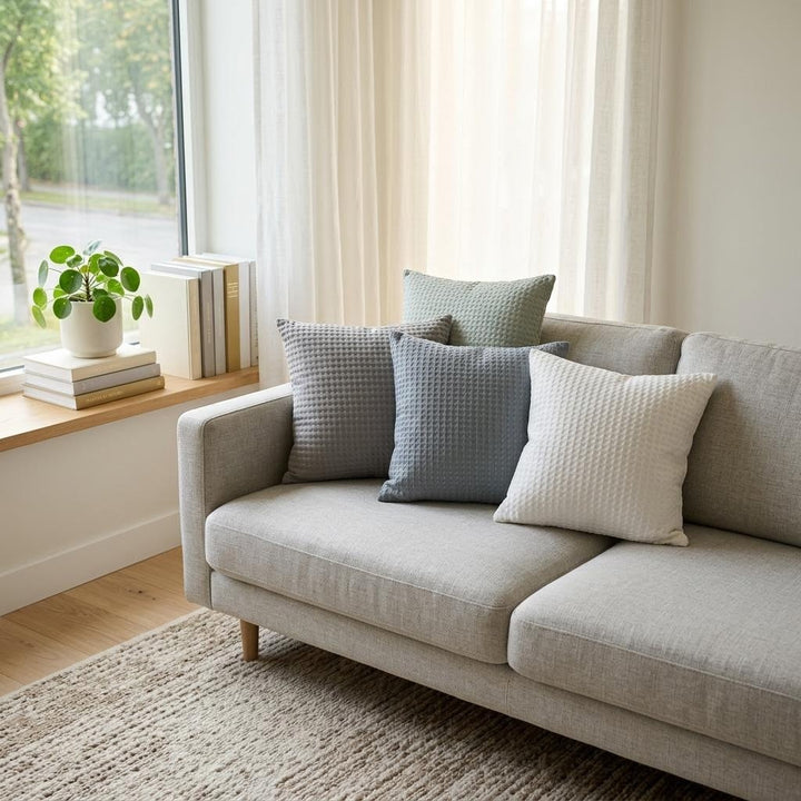 Textured Striped Throw Pillow