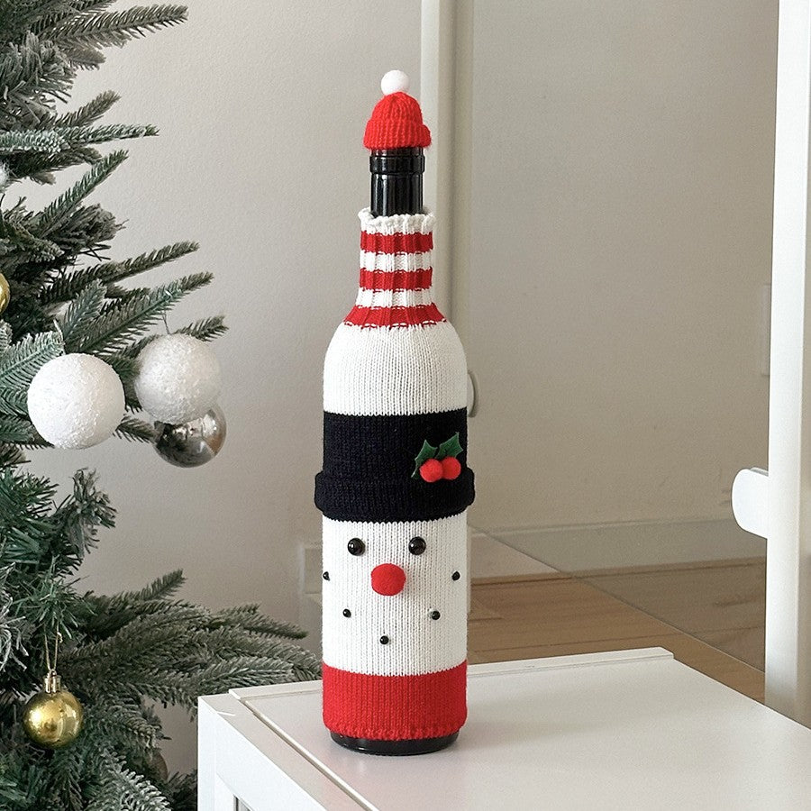 Festive Wine Bottle Cover Set