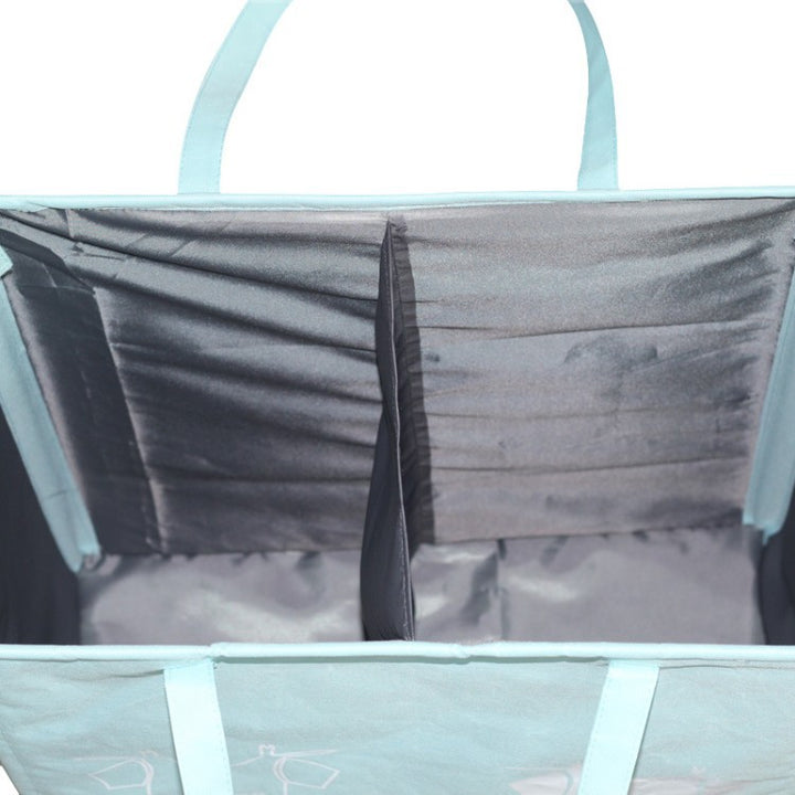 Laundry separator basket with handles and compartments