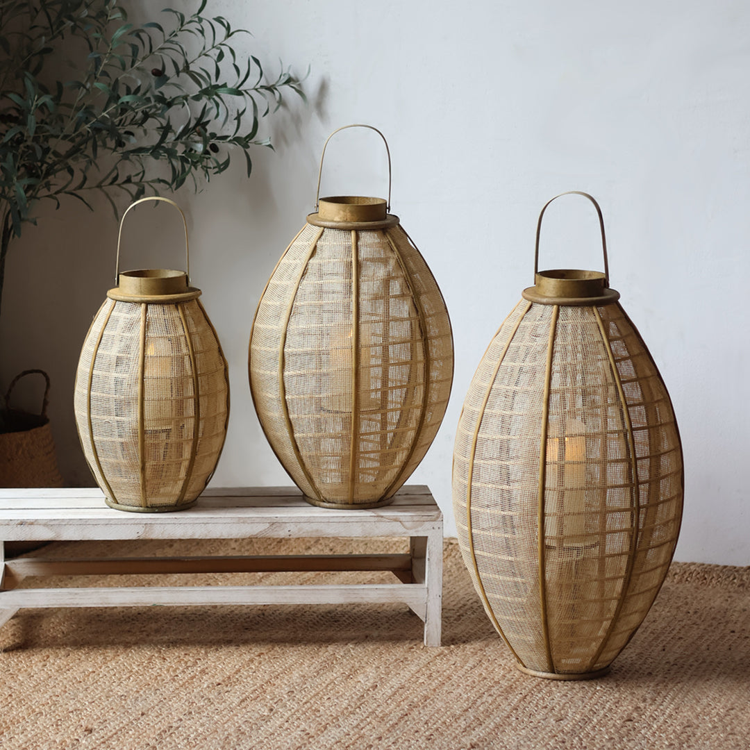 Handcrafted lantern made of natural materials